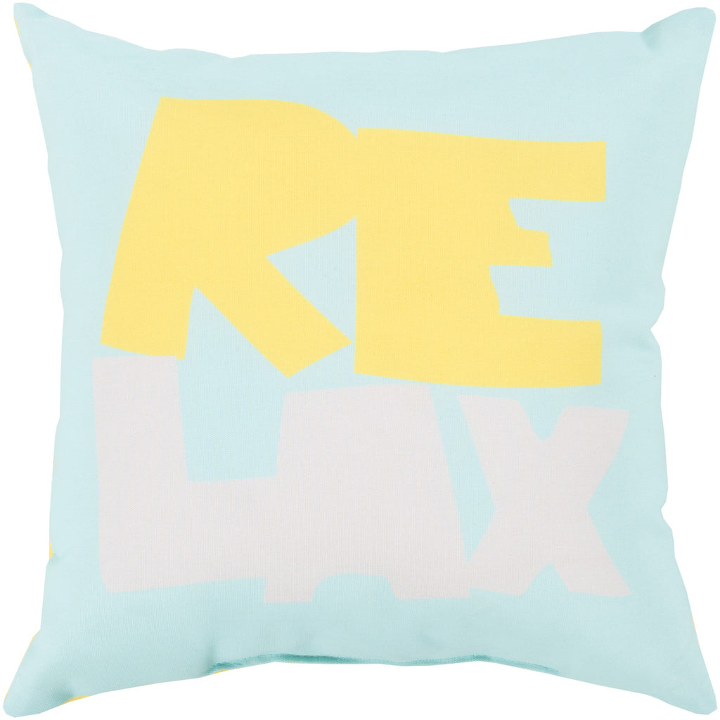 Surya Rain Just Relax RG-094 Pillow 18 X 18 X 4 Poly filled