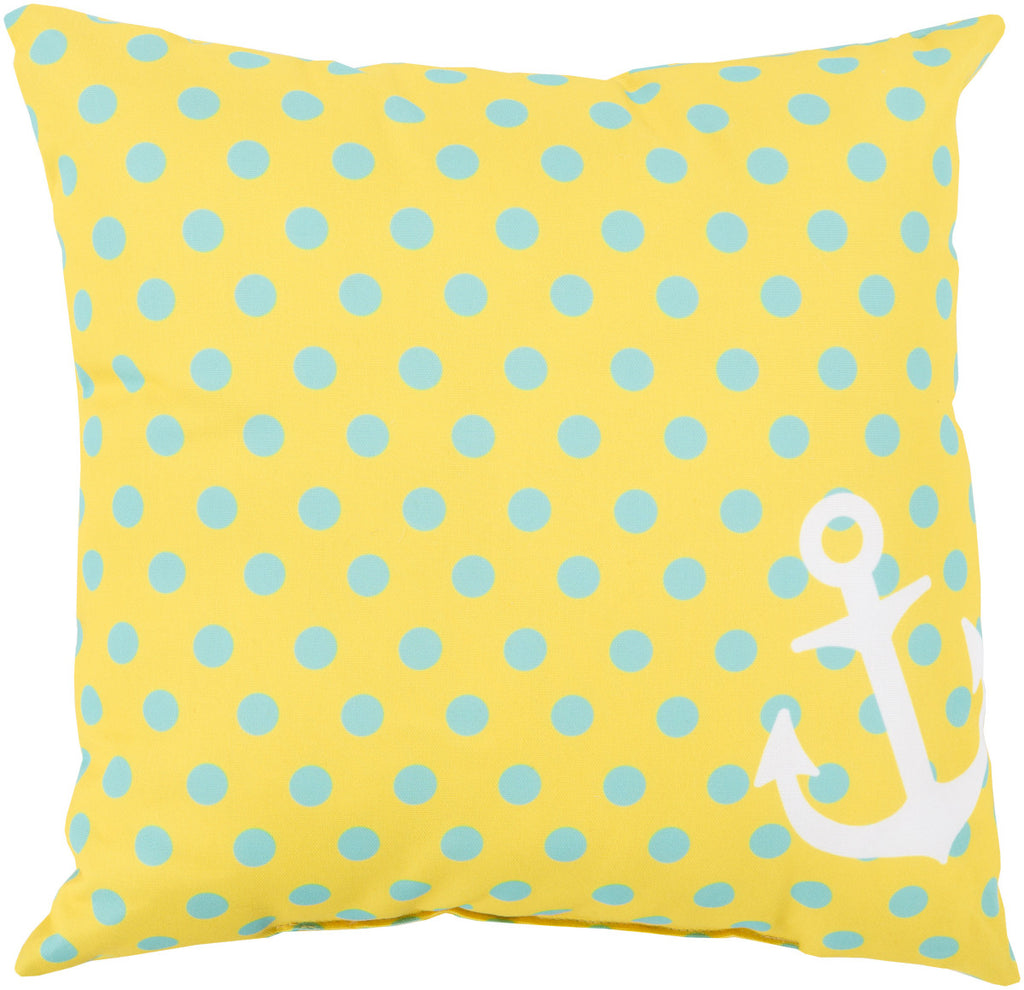 Surya Rain Anchored in Polka Dots RG-123 Pillow 18 X 18 X 4 Poly filled