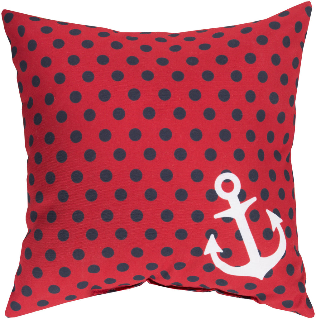 Surya Rain Anchored in Polka Dots RG-126 Pillow 18 X 18 X 4 Poly filled