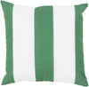 Surya Rain Awning Stripe Kelly Green Outdoor RG-156 Pillow 20 X 20 X 5 Poly filled