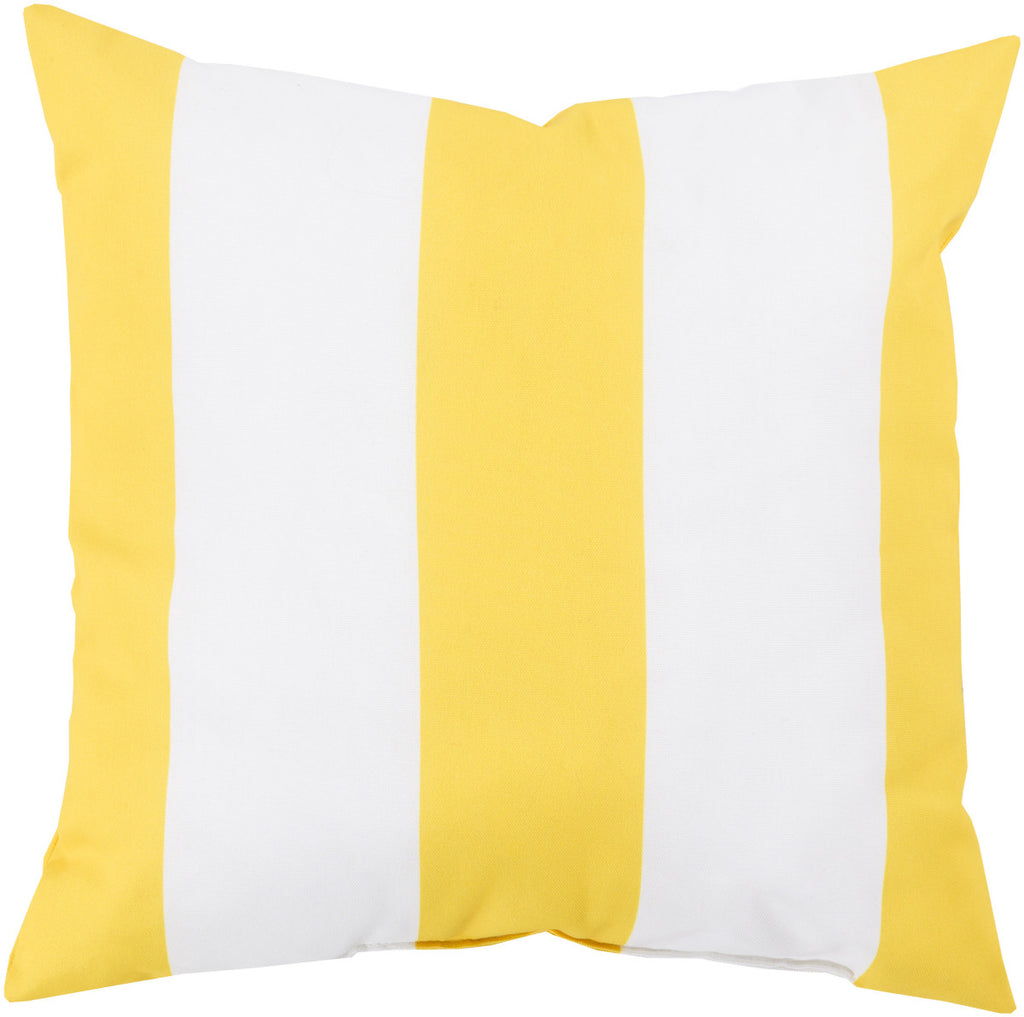 Surya Rain Awning Stripe Lemon Outdoor RG-157 Pillow 18 X 18 X 4 Poly filled
