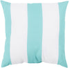 Surya Rain Awning Stripe Aqua Outdoor RG-158 Pillow 20 X 20 X 5 Poly filled