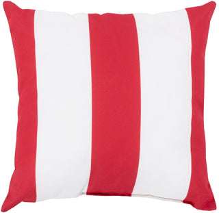 Surya Rain Awning Stripe Crimson Outdoor RG-160 Pillow 20 X 20 X 5 Poly filled