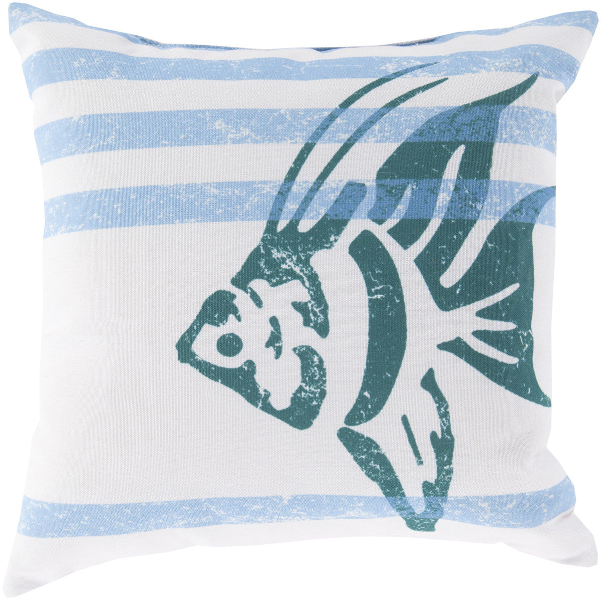 Surya Rain Stripes and Fish RG-163 Pillow