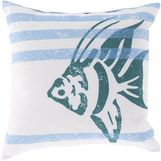 Surya Rain Stripes and Fish RG-163 Pillow 26 X 26 X 5 Poly filled