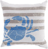 Surya Rain Stripes and Crab RG-164 Pillow 18 X 18 X 4 Poly filled