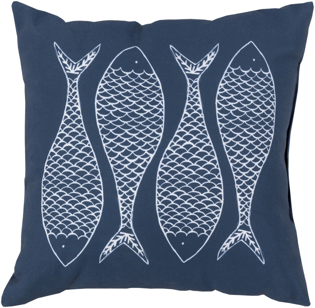 Surya Rain Fabulous Fish RG-166 Pillow 18 X 18 X 4 Poly filled