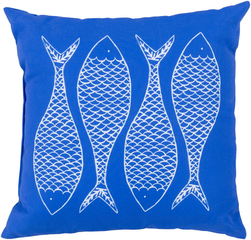 Surya Rain Fabulous Fish RG-169 Pillow 18 X 18 X 4 Poly filled