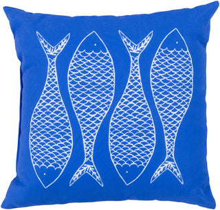 Surya Rain Fabulous Fish RG-169 Pillow 20 X 20 X 5 Poly filled