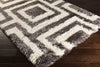 Surya Rhapsody RHA-1025 Charcoal Shag Weave Area Rug 5x8 Corner