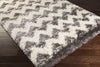 Surya Rhapsody RHA-1028 Charcoal Shag Weave Area Rug 5x8 Corner