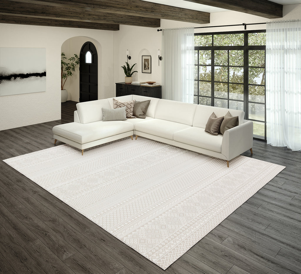 Dalyn Rhodes RR2 Ivory Area Rug Room Image Feature