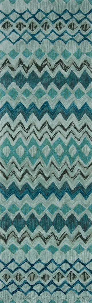 Momeni Rio RIO-1 Teal Area Rug Runner