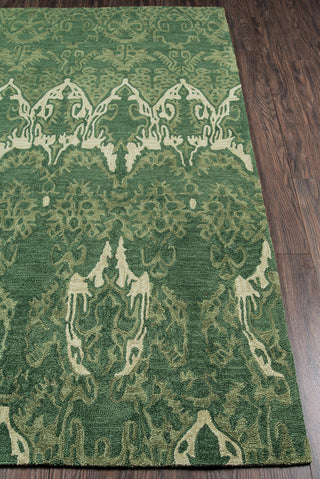 Momeni Rio RIO-4 Green Area Rug Corner Image Feature