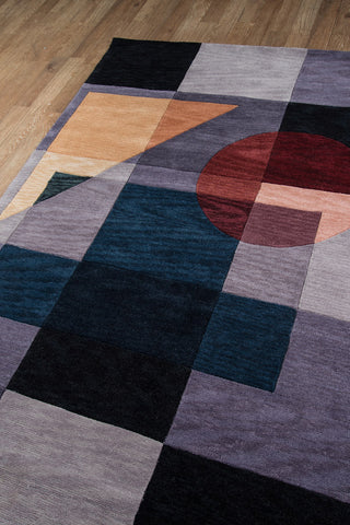 Momeni Rio RIO54 Blue Area Rug Corner Image Feature