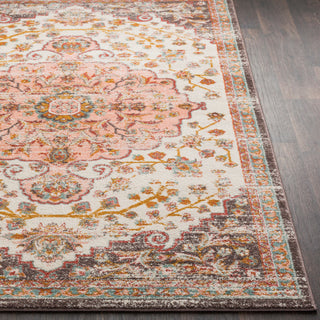 Surya Rio RIO-2313 Peach White Charcoal Rust Sage Camel Area Rug Detail Image