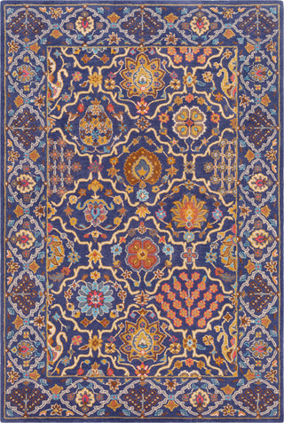 Surya Rajhari RJH-1000 Navy Khaki Charcoal Dark Brown Mustard Bright Red Teal Area Rug main image