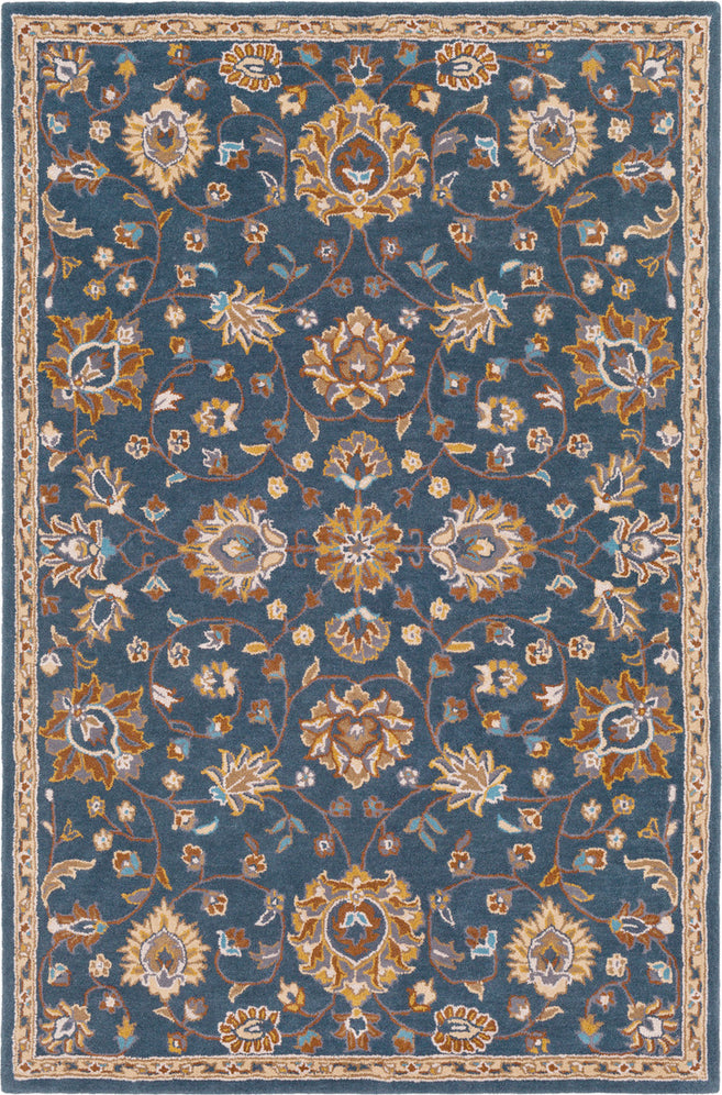 Surya Rajhari RJH-1002 Denim Beige Ivory Dark Brown Mustard Charcoal Teal Area Rug main image