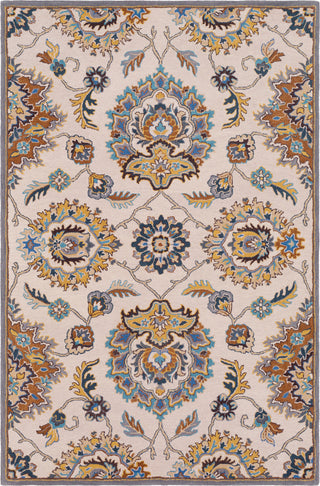 Surya Rajhari RJH-1003 Khaki Charcoal Mustard Dark Brown Navy Aqua Bright Blue Area Rug main image