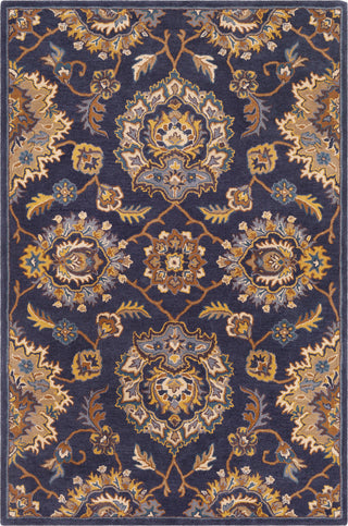 Surya Rajhari RJH-1005 Navy Camel Medium Gray Dark Brown Cream Mustard Area Rug main image