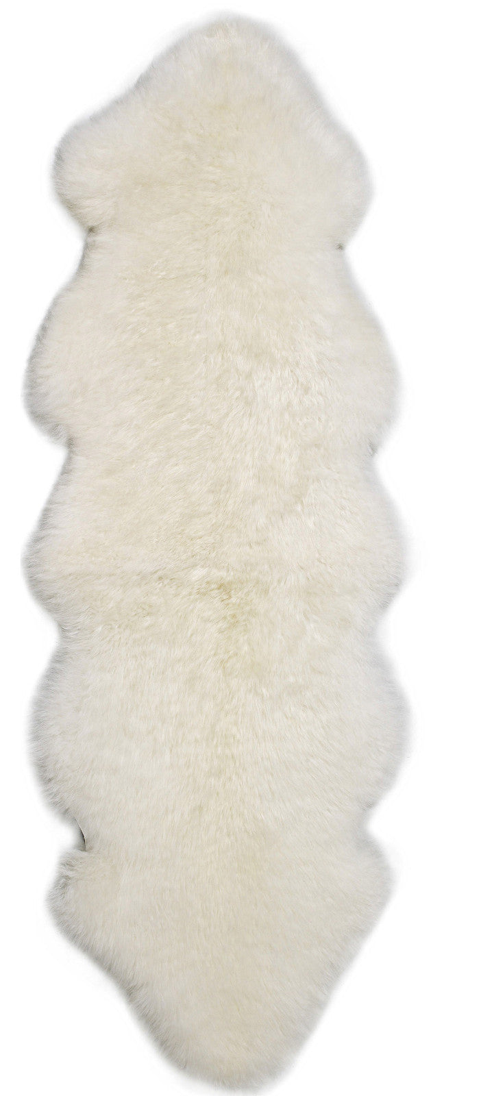 Auskin Luxury Skins Premium Sheepskin Double Pelt Ivory Animal Hide Area Rug
