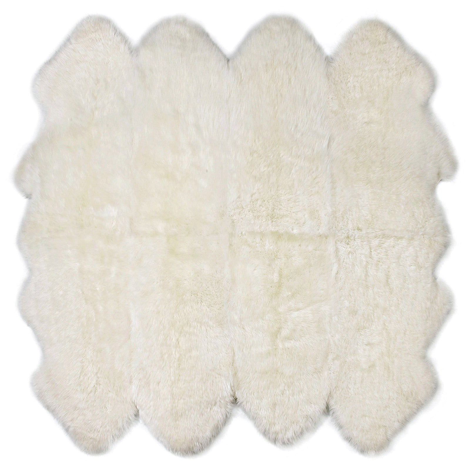 Auskin Luxury Skins Premium Sheepskin Octo Pelt Linen Animal Hide Area Rug