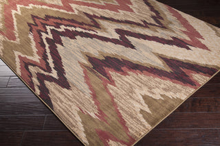 Surya Riley RLY-5001 Burgundy Machine Loomed Area Rug Corner Shot