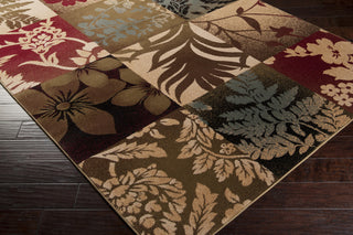 Surya Riley RLY-5015 Mocha Machine Loomed Area Rug Corner Shot
