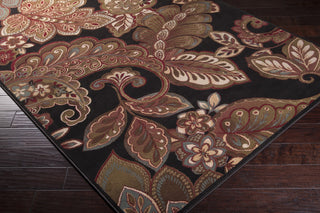 Surya Riley RLY-5021 Black Machine Loomed Area Rug Corner Shot