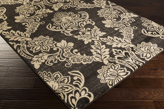 Surya Riley RLY-5045 Black Machine Loomed Area Rug Corner Shot