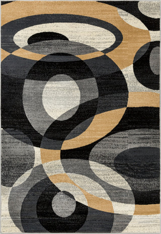 Surya Riley RLY-5105 Medium Gray Charcoal Beige Tan Black White Area Rug Mirror main image