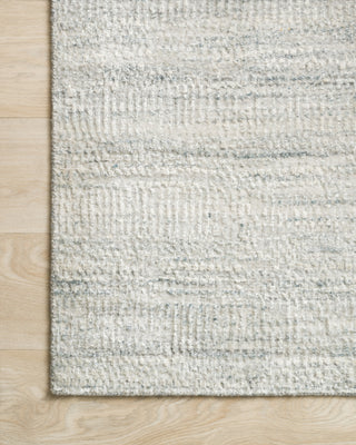 Loloi Robin ROB-01 Silver Area Rug Corner On Wood