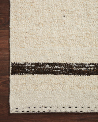 Loloi Roman ROM-01 Natural/Bark Area Rug Corner On Wood