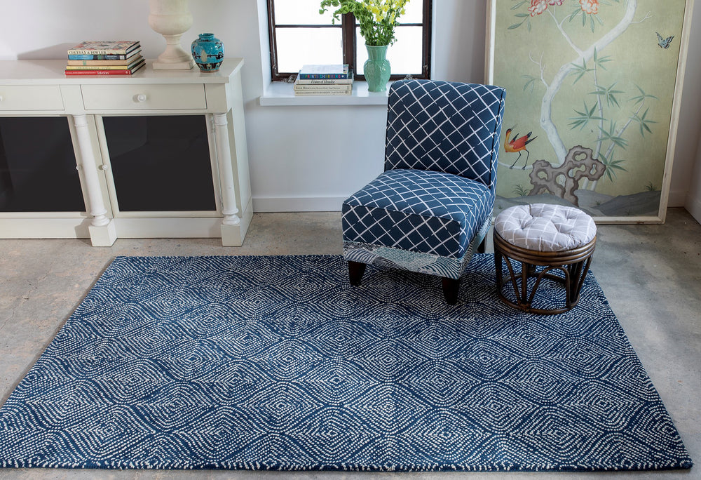 Momeni Roman Holiday ROH-1 Navy Area Rug by MADCAP Main Image Feature