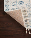 Loloi Ronnie RON-01 Ivory / Ocean Area Rug by Justina Blakeney Backing Image