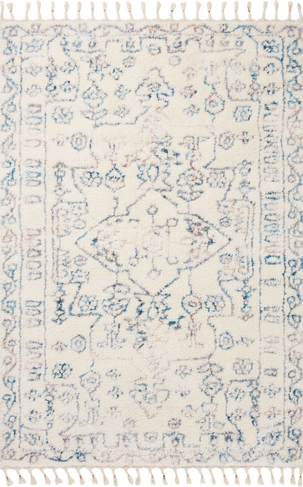 Loloi Ronnie RON-01 Ivory / Ocean Area Rug by Justina Blakeney main image