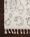 Loloi Ronnie RON-03 Ivory / Charcoal Area Rug by Justina Blakeney Corner Image