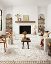 Loloi Ronnie RON-03 Ivory / Charcoal Area Rug by Justina Blakeney Lifestyle Image Feature