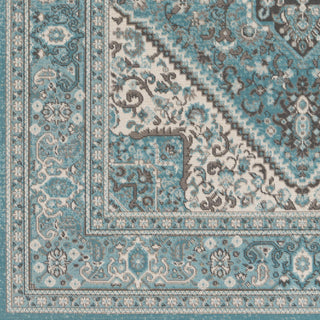 Artistic Weavers Roosevelt Wheeler Turquoise/Ivory Area Rug Swatch