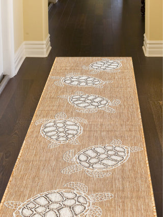 Trans Ocean Carmel 8413/12 Seaturtles Natural Area Rug by Liora Manne