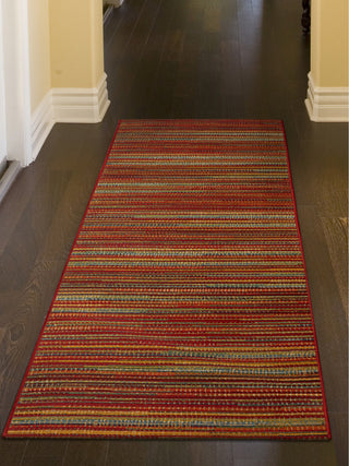 Trans Ocean Marina 8052/17 Stripes Red Area Rug by Liora Manne