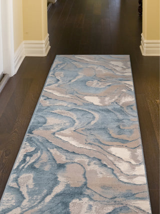 Trans Ocean Soho 7100/03 Agate Blue Area Rug by Liora Manne