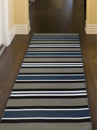 Trans Ocean Sorrento 6310/33 Cabana Stripe Navy Area Rug by Liora Manne