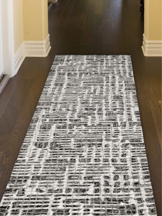 Trans Ocean Savannah 9512/47 Grid Grey Area Rug by Liora Manne