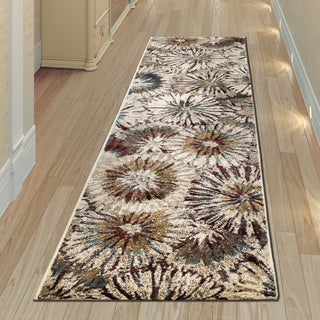 Trans Ocean Ashford 8135/44 Fall Flowers Multi Area Rug by Liora Manne