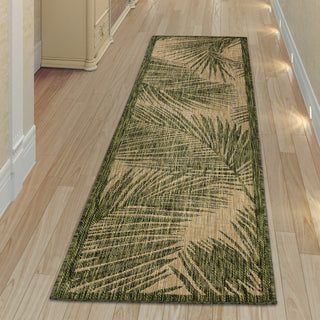 Trans Ocean Carmel 8474/06 Fronds Green Area Rug by Liora Manne