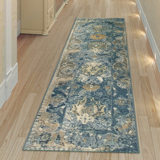 Trans Ocean Marina 8044/03 Kashan Blue Area Rug by Liora Manne