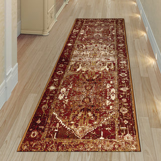 Trans Ocean Marina 8086/14 Heriz Burgundy Area Rug by Liora Manne