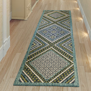 Trans Ocean Portofino 7080/04 Kilim Blue Area Rug by Liora Manne