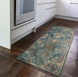 Trans Ocean Marina 8044/03 Kashan Blue Area Rug by Liora Manne